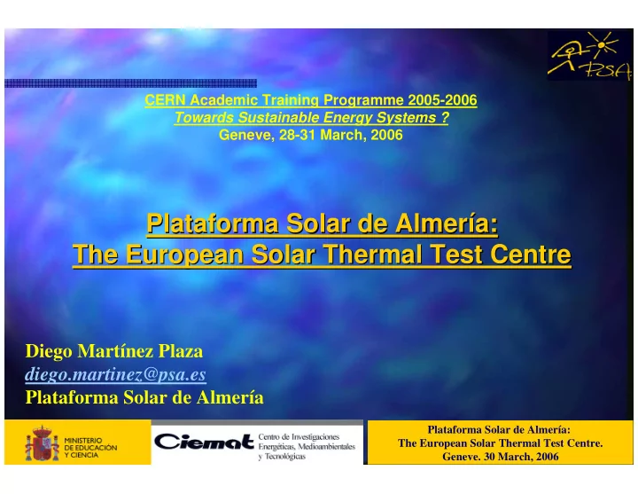 plataforma solar de almer almer a a plataforma solar de