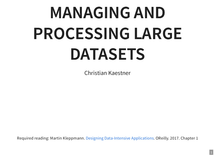 managing and managing and processing large processing
