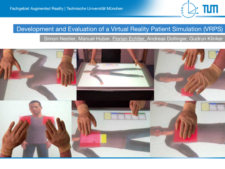 development and evaluation of a virtual reality patient