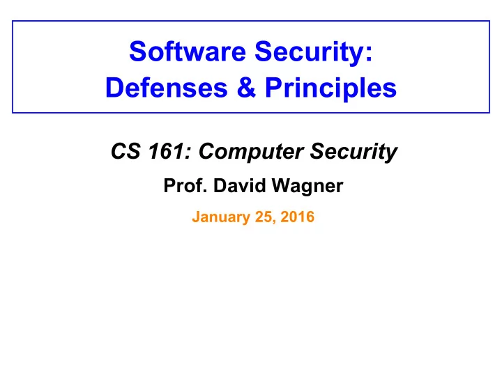 defenses principles