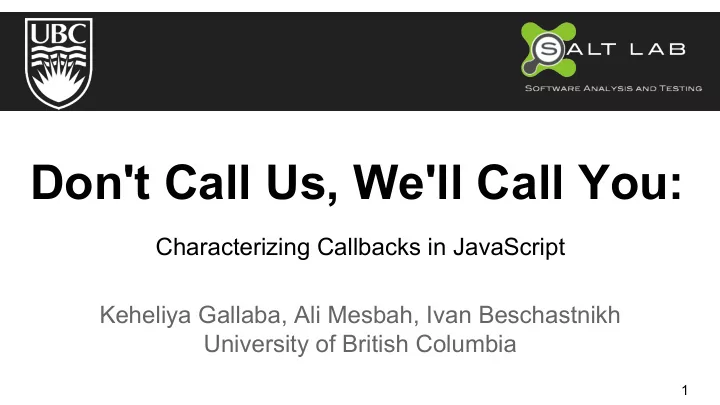 don t call us we ll call you