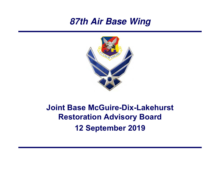 87th air base wing
