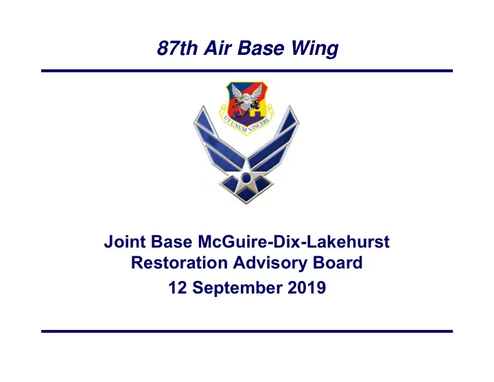 87th air base wing
