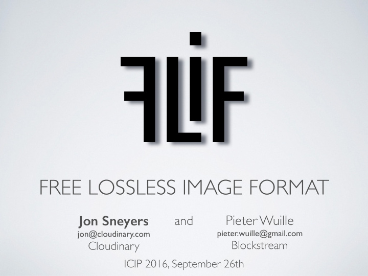 free lossless image format