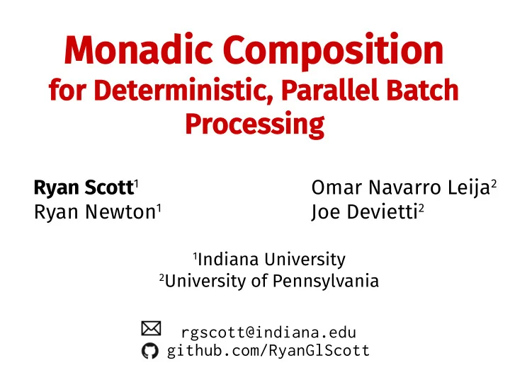 monadic c nadic compos mpositio ition