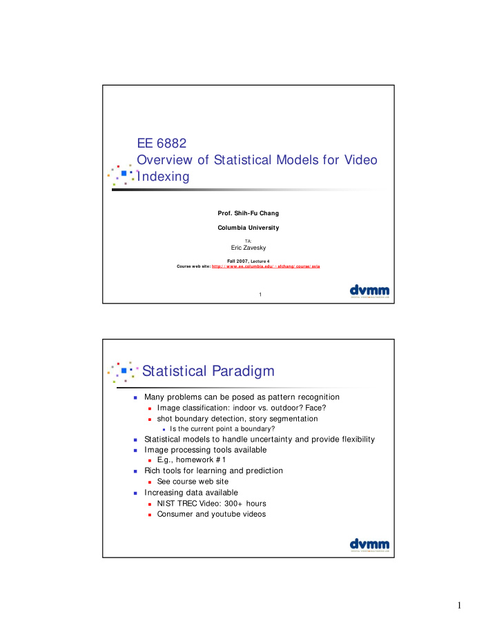 statistical paradigm