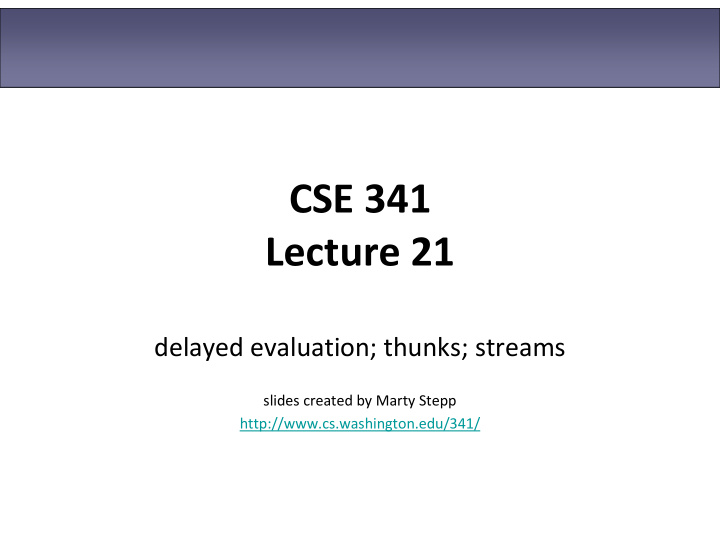 cse 341 lecture 21