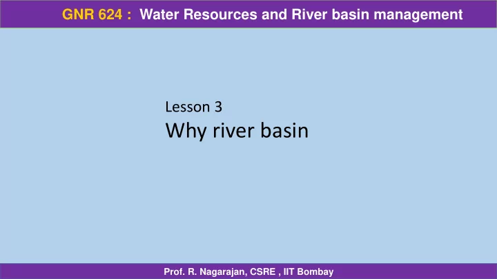 why river basin