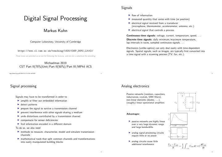 digital signal processing