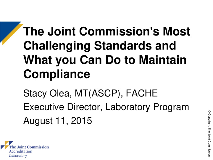 the joint commission s most challenging standards and