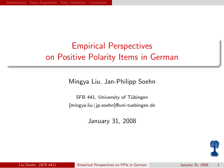 empirical perspectives on positive polarity items in