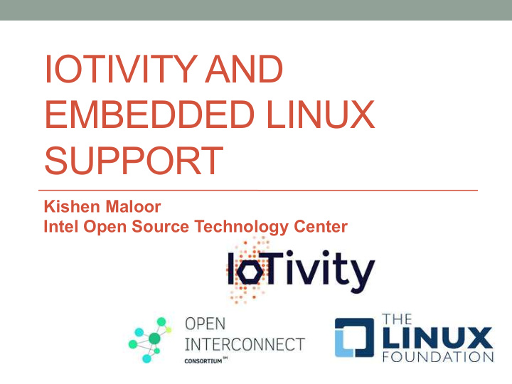 iotivity and embedded linux support