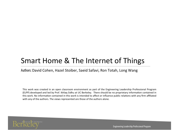 smart home the internet of things