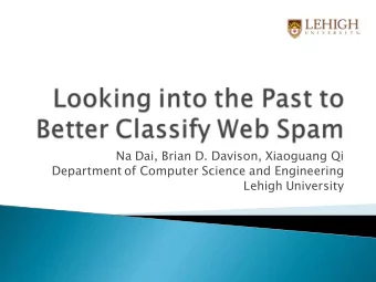 Department of Computer Science and Engineering  Lehigh University  AIRWeb 09, Madrid, Spain.  2