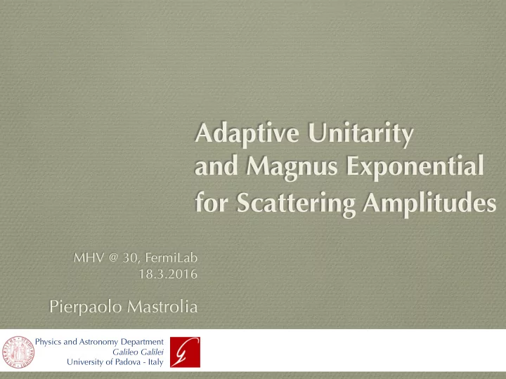 for scattering amplitudes