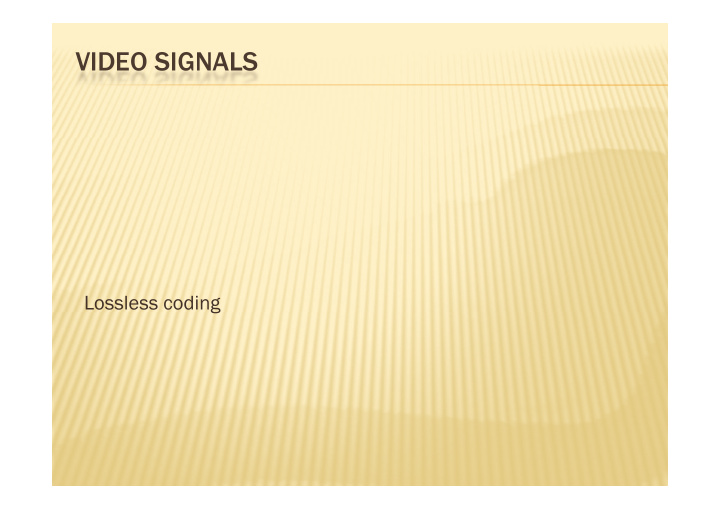 video signals