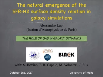 The natural emergence of the  SFR-H2 surface density relation in  galaxy simulations  Alessandro