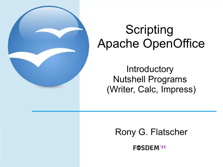scripting apache openoffice