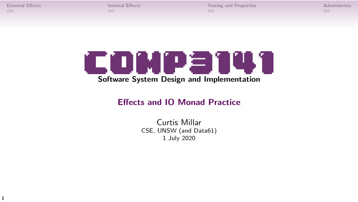 effects and io monad practice curtis millar