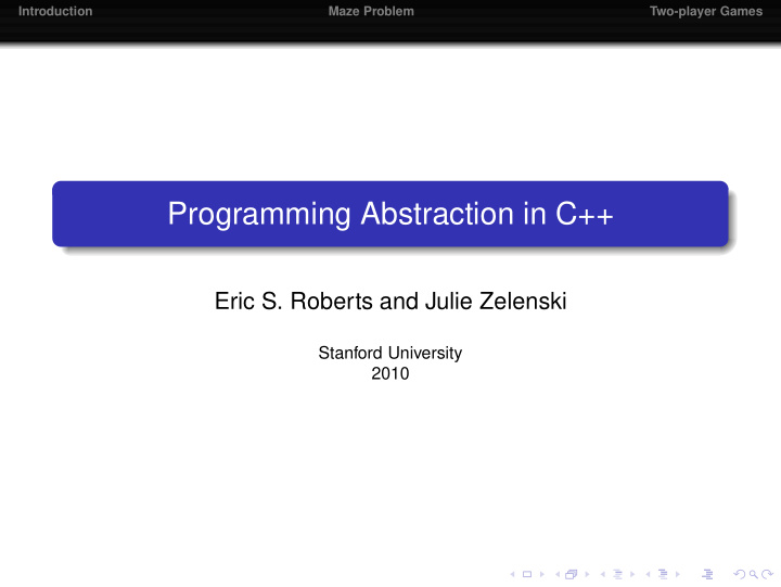 programming abstraction in c