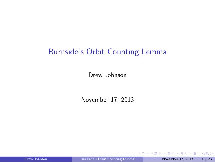 burnside s orbit counting lemma