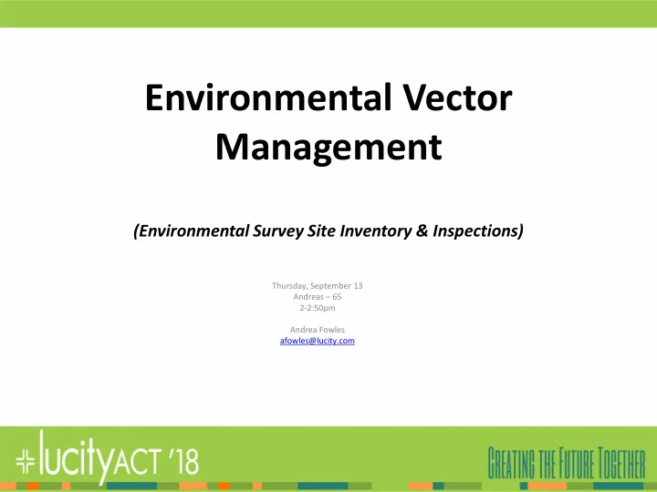 environmental vector