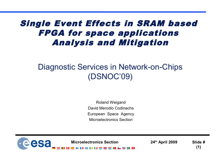 single event effects in sram based fpga for space