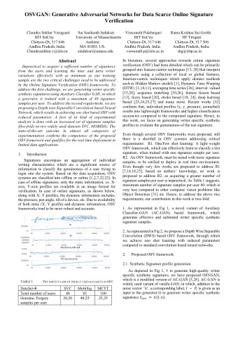 OSVGAN: Generative Adversarial Networks for Data Scarce Online Signature  Verification  Chandra