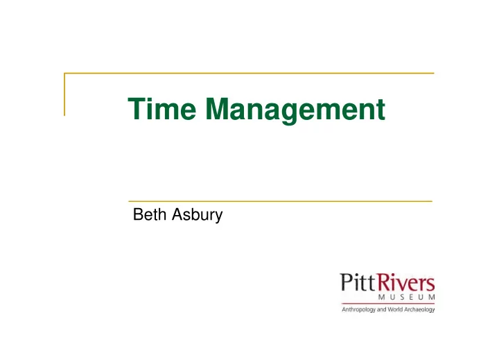 time management