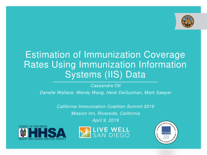 rates using immunization information