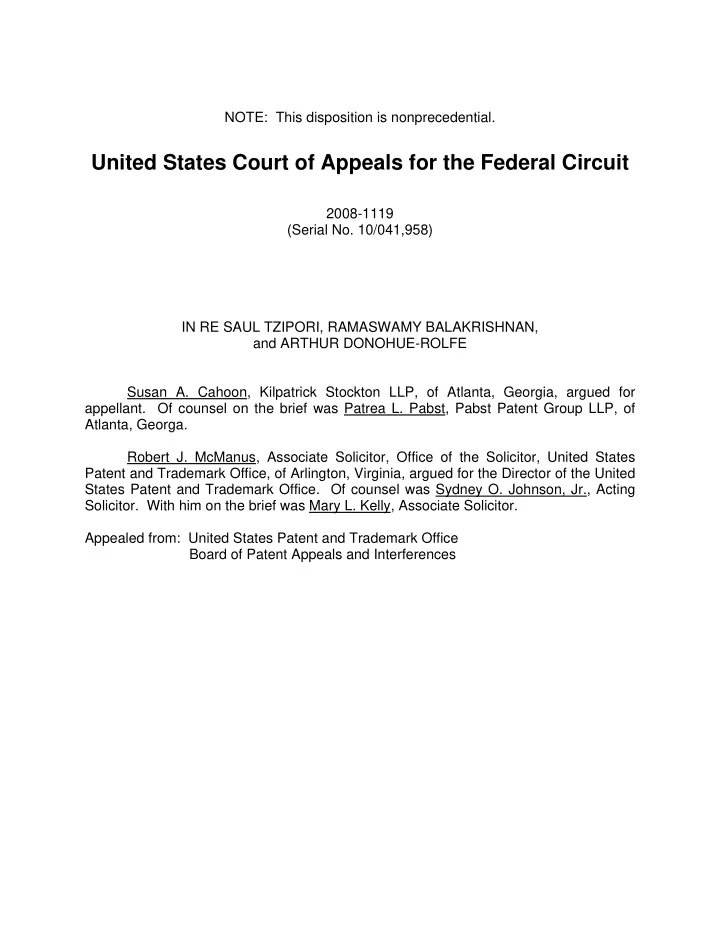 note this disposition is nonprecedential united states