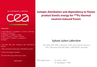 Isotopic distribution and dependency to fission product kinetic energy for 241 Pu thermal
