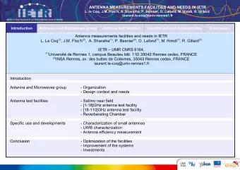 TITRE  L. le Coq, J.M. Floc'h, A. Sharaiha, P. Besnier, O. Lafond, M. Himdi, R. Gillard