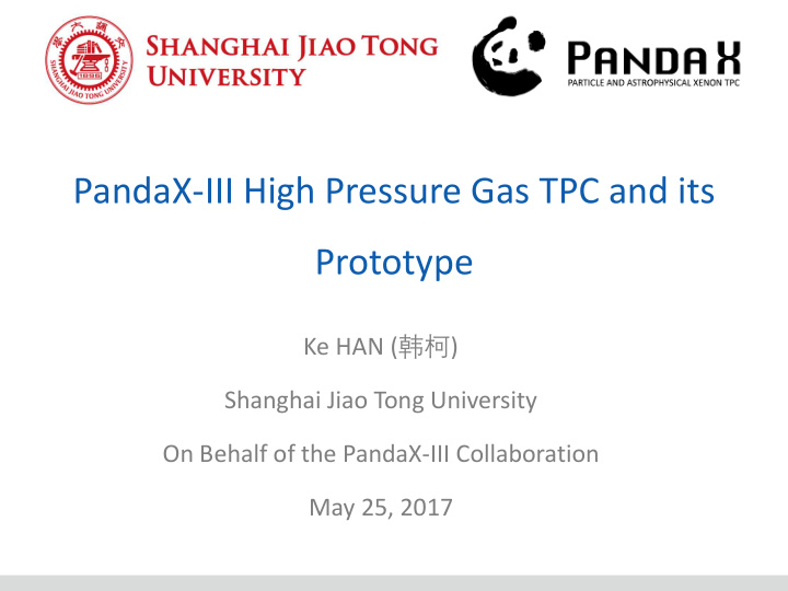 pandax iii high pressure gas tpc and its prototype