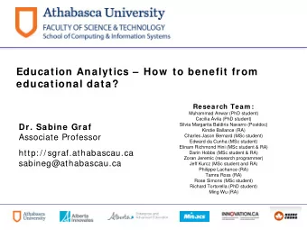 Research Team :  Muhammad Anwar (PhD student)  Cecilia vila (PhD student)  Silvia Margarita