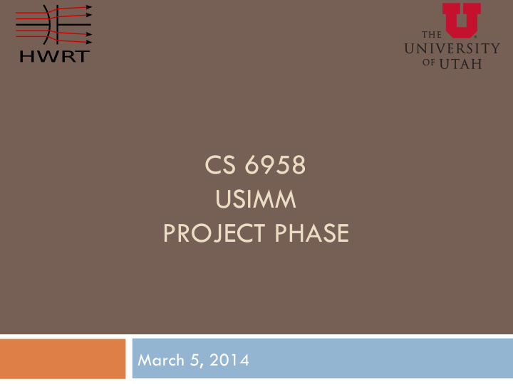 cs 6958 usimm project phase