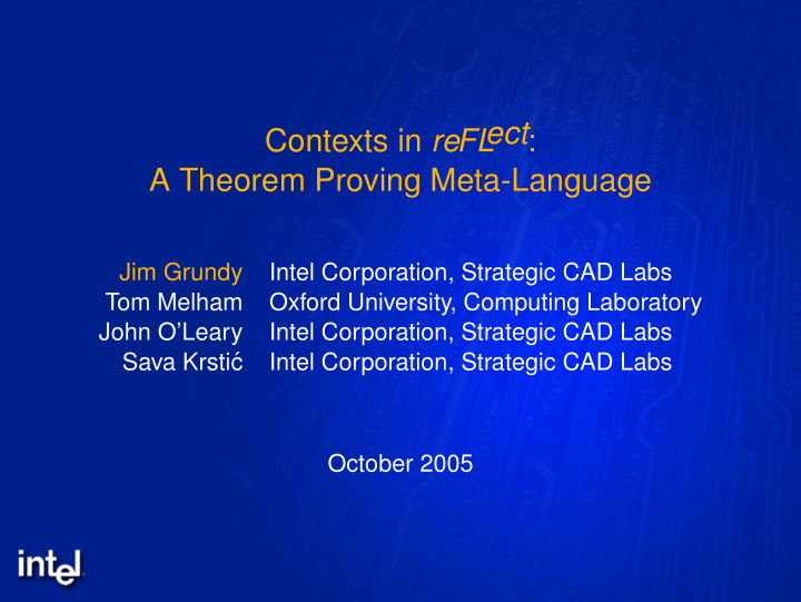 ect contexts in refl a theorem proving meta language