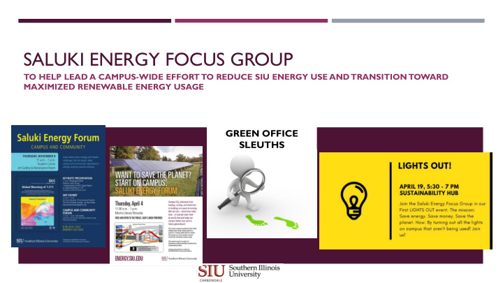 saluki energy focus group