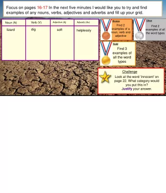 Focus on pages 16-17 In the next five minutes I would like you to try and find  examples of any