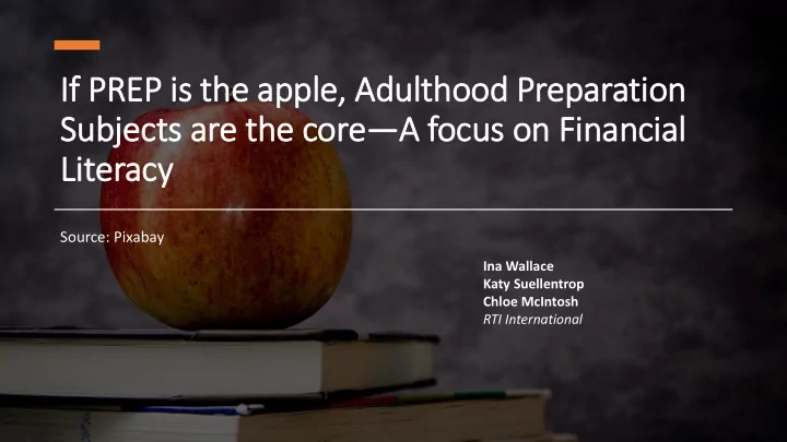 if prep rep is the he appl pple a adul dulthoo hood p d