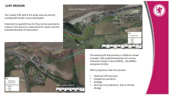 CLIFF EROSION  Cleeve Hill, Watchet  The coastal cliffs within the study area are actively  eroding
