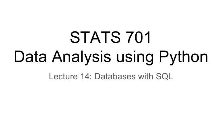 stats 701 data analysis using python