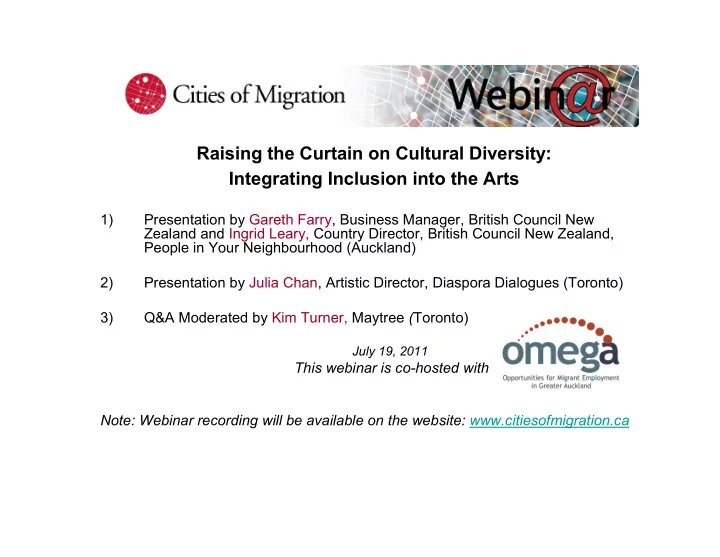 raising the curtain on cultural diversity integrating