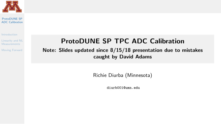 protodune sp tpc adc calibration