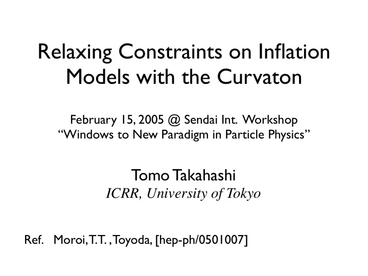relaxing constraints on inflation models with the curvaton