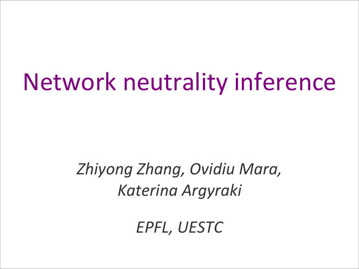 network neutrality inference