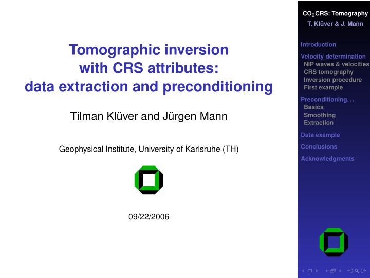 tomographic inversion