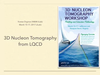 3D Nucleon Tomography  from LQCD  INTRODUCTION  Goal: Compute properties of hadrons from first