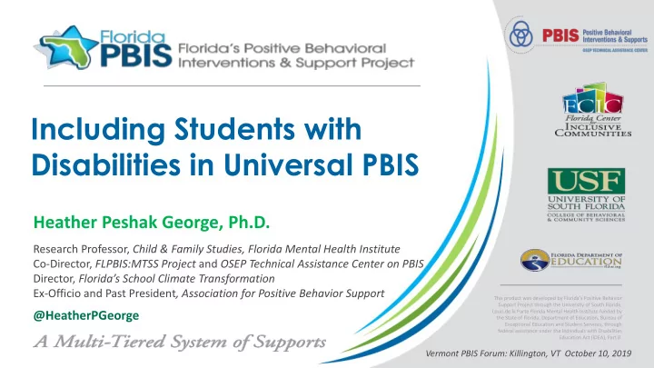 disabilities in universal pbis