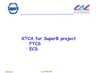 XTCA for SuperB project  FTCS  ECS  Lyon Mai 2012  D.Charlet  SuperB detector  SuperB